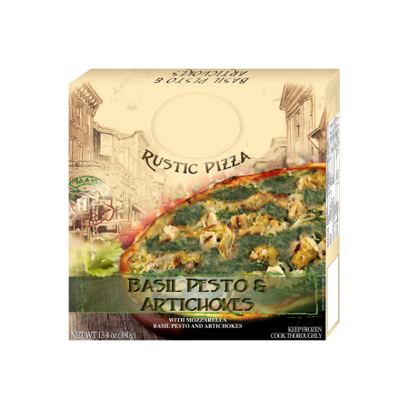 Pizza Basil pesto & Artichokes